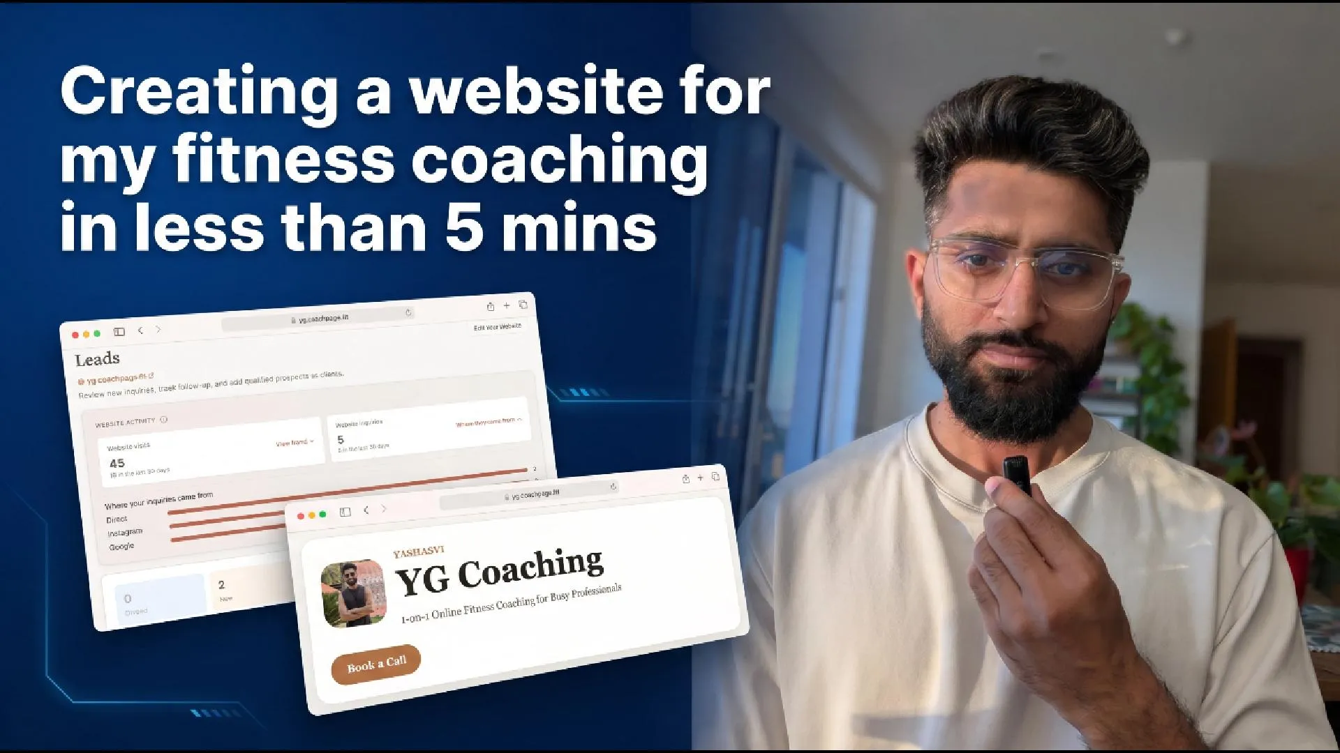 How I Built My Fitness Coaching Website in Under 5 Minutes
