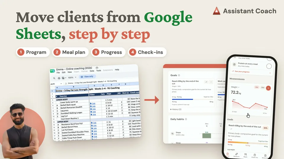 How I move a client from Google Sheets, step by step